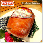 Aroma Bali frozen pork HAM HONEY half cut as steaks 1cm 3/8" (price/pack 5pcs 1kg)